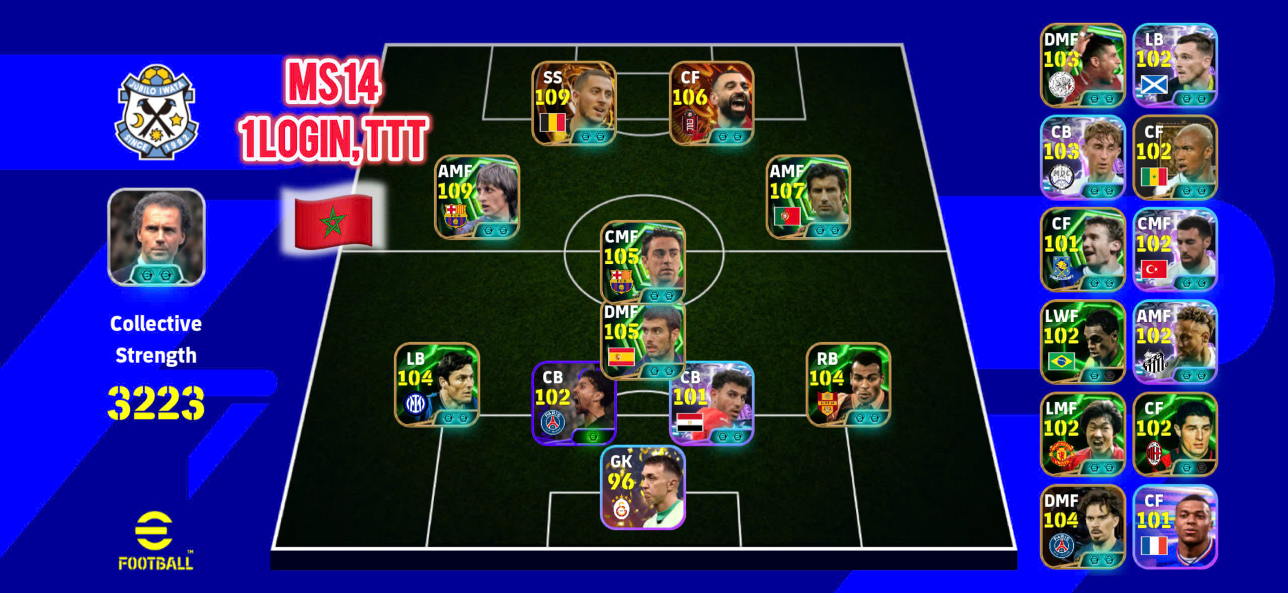 MS14 - Hàng công ngon Hazard, Sala, Cruyff, Figo,...