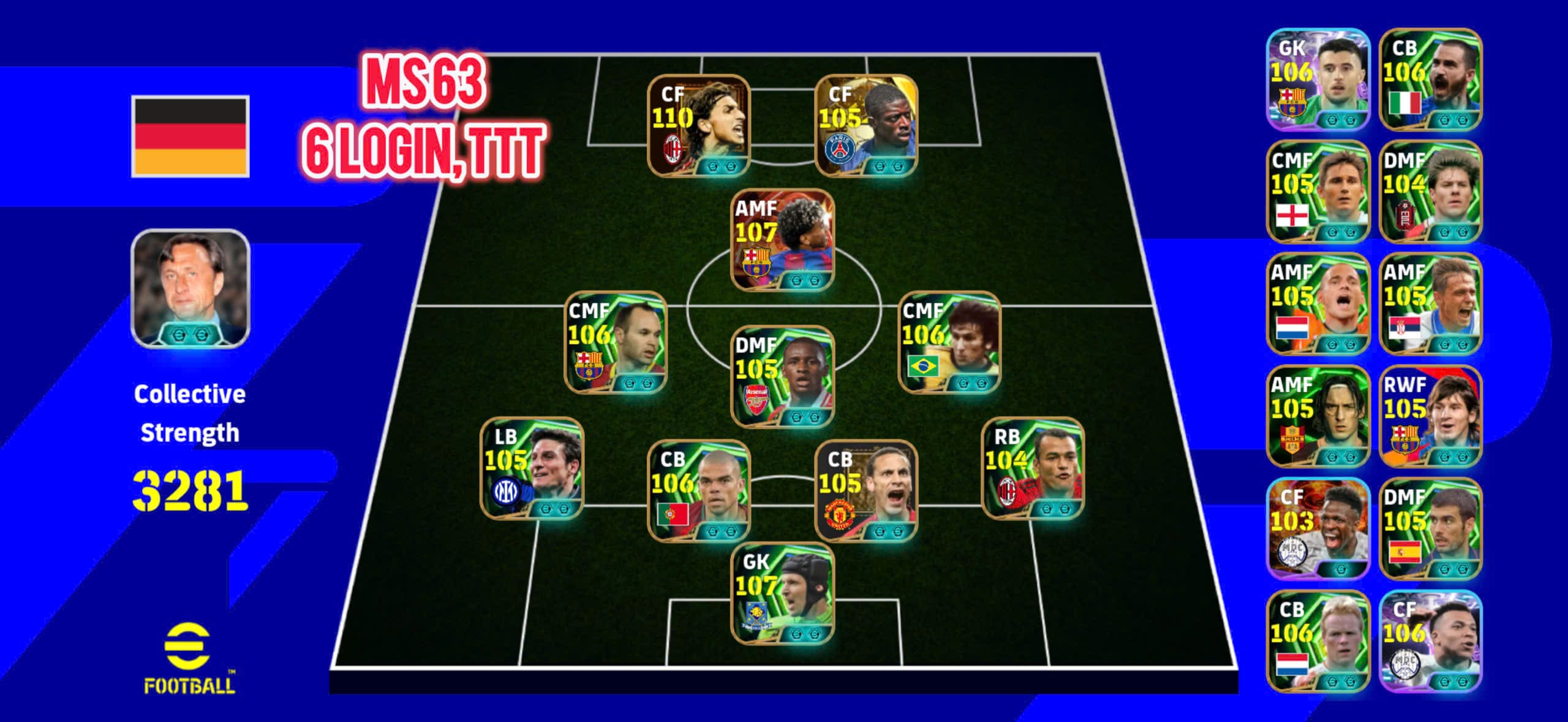 MS63 - Zlatan + Dembele Big, Yamal, V4, Ferdinand, Zanetti, Cafu...